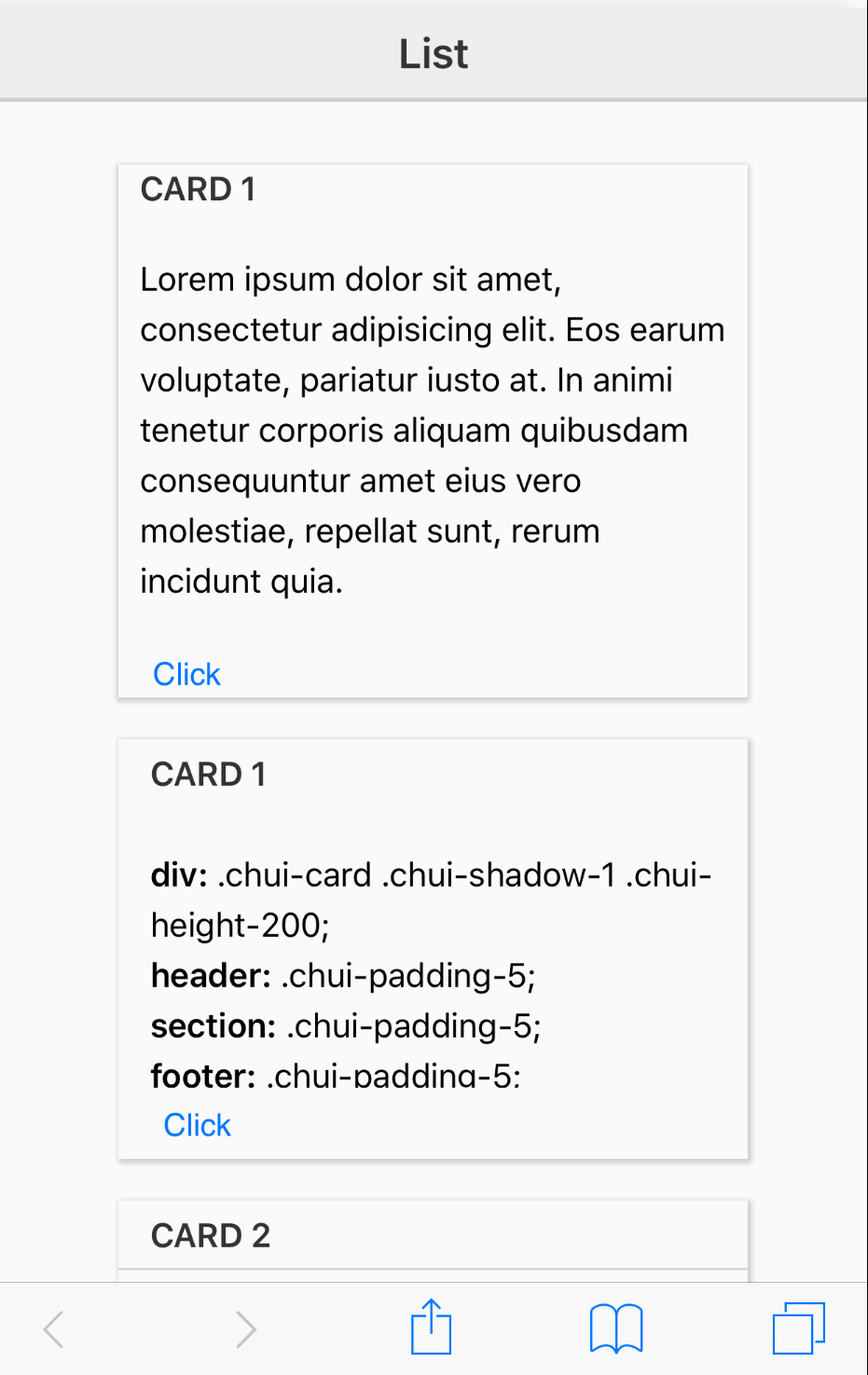 Card Layout