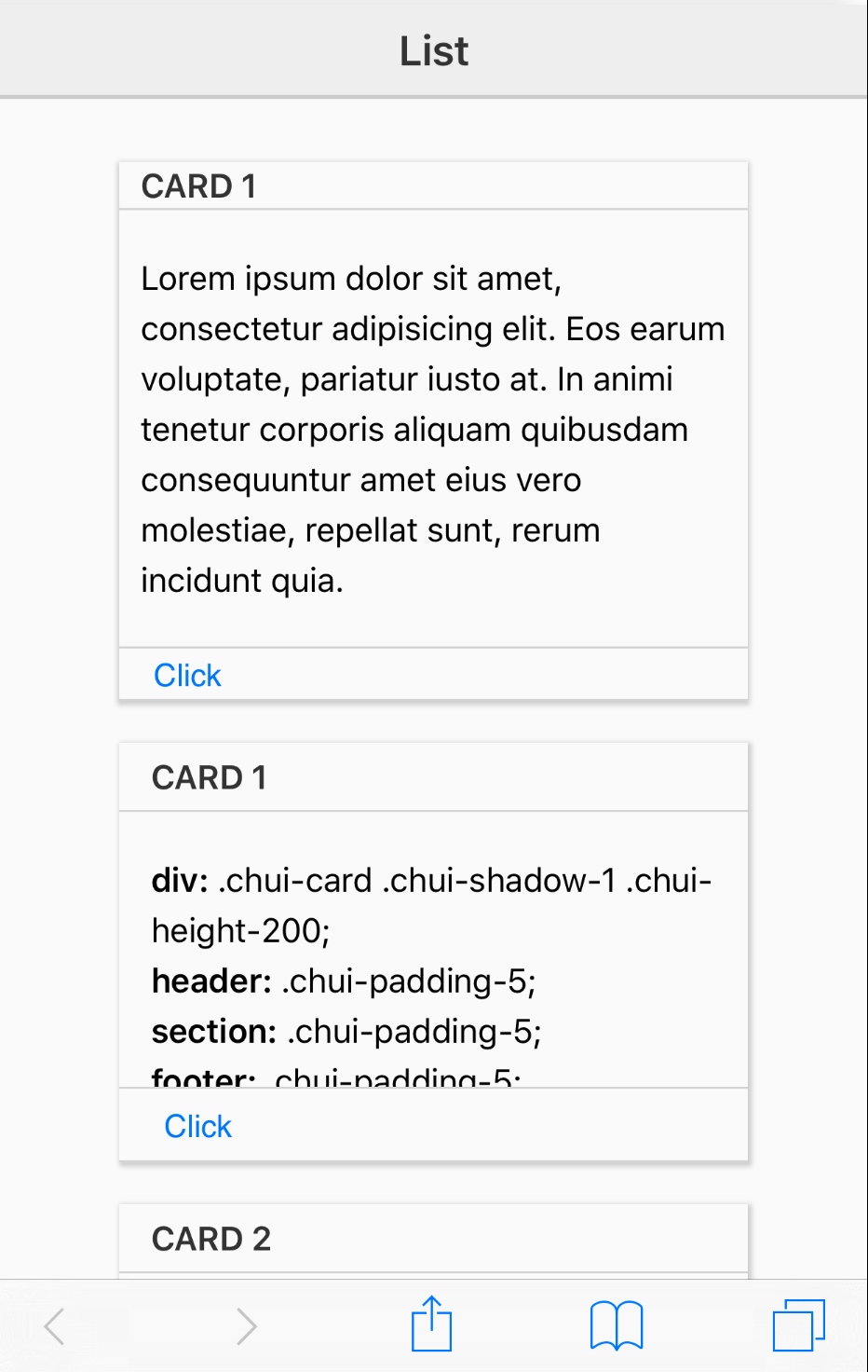 Card Layout