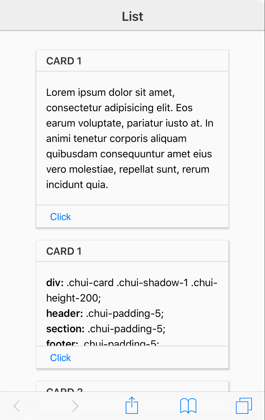 Card Layout