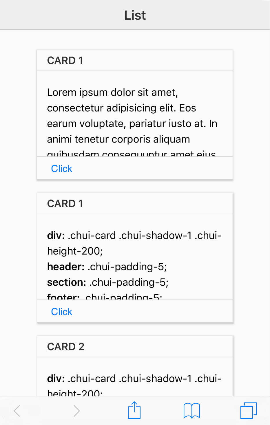 Card Layout