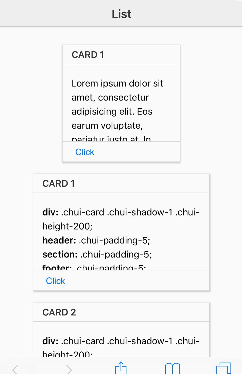 Card Layout